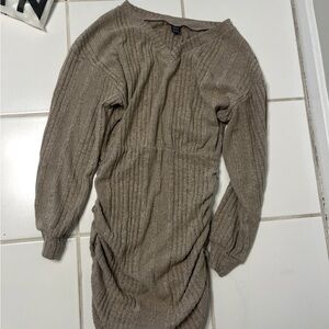 Cozy Ribbed Knit Sweater Dress